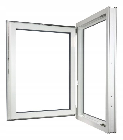 ALUCON OKNO PCV 700x1100 / 700 x 1100 mm Plastikowe 70x110 cm Białe Lewe