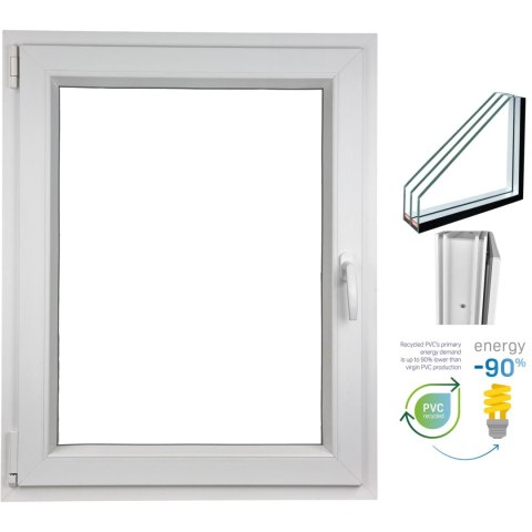 OKNO PCV 1000 x 1400 RU/L BIAŁE TRZY SZYBY OKNO PCV 1000 x 1400 RU/L BIAŁE TRZY SZYBY