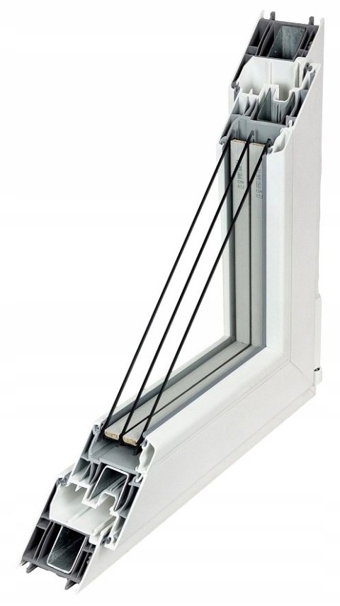 OKNO PCV 800 x 900 RU/L BIAŁE TRZY SZYBY