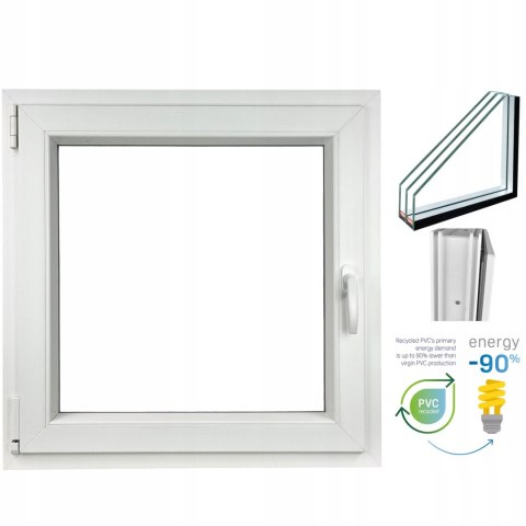 OKNO PCV 900 x 900 RU/L BIAŁE TRZY SZYBY OKNO PCV 900 x 900 RU/L BIAŁE TRZY SZYBY
