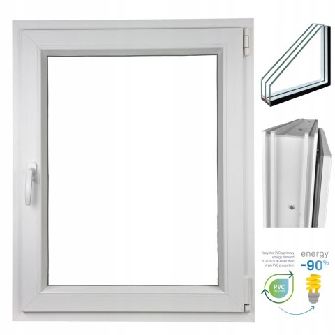 OKNO PCV 1000 X 1300 RU/P BIAŁE TRZY SZYBY OKNO PCV 1000 X 1300 RU/P BIAŁE TRZY SZYBY