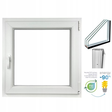 OKNO PCV 900 X 900 RU/P BIAŁE TRZY SZYBY OKNO PCV 900 X 900 RU/P BIAŁE TRZY SZYBY
