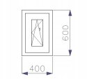 OKNO PCV 400 x 600 RU ZEWN. ZŁ. DĄB 3 SZYBY OKNO PCV 400 x 600 RU ZEWN. ZŁ. DĄB 3 SZYBY