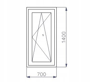 OKNO PCV 700 x 1400 RU ZEWN. ZŁ. DĄB 3 SZYBY OKNO PCV 700 x 1400 RU ZEWN. ZŁ. DĄB 3 SZYBY