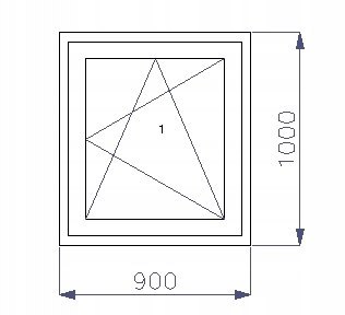 OKNO PCV 900 x 1000 RU ZEWN. ANTRACYT 3 SZYBY OKNO PCV 900 x 1000 RU ZEWN. ANTRACYT 3 SZYBY