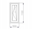 OKNO PCV 500 x 1100 RU ZEWN. ANTRACYT 3 SZYBY OKNO PCV 500 x 1100 RU ZEWN. ANTRACYT 3 SZYBY