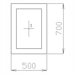 OKNO PCV 50 X 70 / 500 x 700 FIX 1 X ANTRACYT OKNO PCV 50 X 70 / 500 x 700 FIX 1 X ANTRACYT