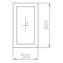OKNO PCV 50 X 90 / 500 x 900 FIX 1 X CIEMNY DĄB OKNO PCV 50 X 90 / 500 x 900 FIX 1 X CIEMNY DĄB