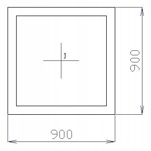 OKNO PCV 90 X 90 / 900 x 900 FIX 1 X CIEMNY DĄB OKNO PCV 90 X 90 / 900 x 900 FIX 1 X CIEMNY DĄB