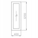 OKNO PCV 40 X 120 / 400 x 1200 mm FIX BIAŁE 24H OKNO PCV 40 X 120 / 400 x 1200 mm FIX BIAŁE 24H