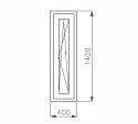 OKNO PCV 400 x 1400 RU ZEWN. ANTRACYT 3 SZYBY OKNO PCV 400 x 1400 RU ZEWN. ANTRACYT 3 SZYBY