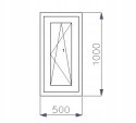 OKNO PCV 500 x 1000 RU ZEWN. ANTRACYT 3 SZYBY OKNO PCV 500 x 1000 RU ZEWN. ANTRACYT 3 SZYBY