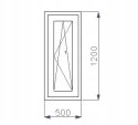 OKNO PCV 500 x 1200 RU ZEWN. ANTRACYT 3 SZYBY OKNO PCV 500 x 1200 RU ZEWN. ANTRACYT 3 SZYBY
