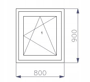 OKNO PCV 800 x 900 RU ZEWN. ANTRACYT 3 SZYBY OKNO PCV 800 x 900 RU ZEWN. ANTRACYT 3 SZYBY