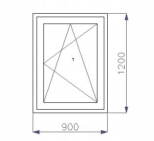 OKNO PCV 900 x 1200 RU ZEWN. ANTRACYT 3 SZYBY OKNO PCV 900 x 1200 RU ZEWN. ANTRACYT 3 SZYBY