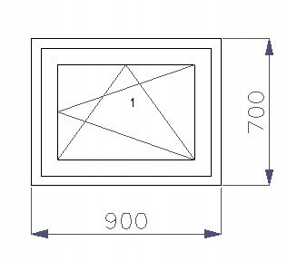 OKNO PCV 900 x 700 RU ZEWN. ANTRACYT 3 SZYBY OKNO PCV 900 x 700 RU ZEWN. ANTRACYT 3 SZYBY