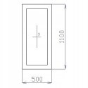 OKNO PCV 50 X 110 / 500 x 1100 FIX 1 X CIEMNY DĄB OKNO PCV 50 X 110 / 500 x 1100 FIX 1 X CIEMNY DĄB