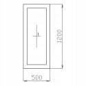 OKNO PCV 50 X 120 / 500 x 1200 FIX 1 X ANTRACYT OKNO PCV 50 X 120 / 500 x 1200 FIX 1 X ANTRACYT