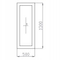 OKNO PCV 50 X 130 / 500 x 1300 FIX 1 X ANTRACYT OKNO PCV 50 X 130 / 500 x 1300 FIX 1 X ANTRACYT