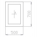 OKNO PCV 50 X 70 / 500 x 700 mm FIX BIAŁE 24H OKNO PCV 50 X 70 / 500 x 700 mm FIX BIAŁE 24H