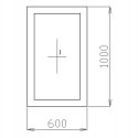 OKNO PCV 60 X 100 / 600 x 1000 FIX 1 X ANTRACYT OKNO PCV 60 X 100 / 600 x 1000 FIX 1 X ANTRACYT