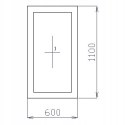 OKNO PCV 60 X 110 / 600 x 1100 mm FIX BIAŁE 24H OKNO PCV 60 X 110 / 600 x 1100 mm FIX BIAŁE 24H