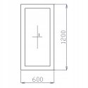 OKNO PCV 60 X 120 / 600 x 1200 mm FIX BIAŁE 24H OKNO PCV 60 X 120 / 600 x 1200 mm FIX BIAŁE 24H