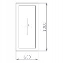 OKNO PCV 60 X 130 / 600 x 1300 FIX 1 X ANTRACYT OKNO PCV 60 X 130 / 600 x 1300 FIX 1 X ANTRACYT
