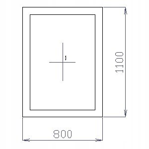 OKNO PCV 80 X 110 / 800 x 1100 mm FIX BIAŁE 24H OKNO PCV 80 X 110 / 800 x 1100 mm FIX BIAŁE 24H