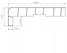 PARAPET PCV WEWNĘTRZNY ZŁOTY DĄB 25 X 40