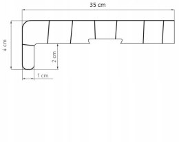PARAPET PCV WEWNĘTRZNY ZŁOTY DĄB 35 X 60