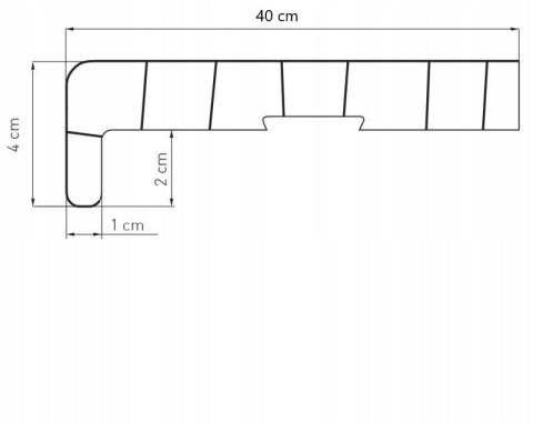PARAPET PCV WEWNĘTRZNY BIAŁY 40 X 160 PARAPET PCV WEWNĘTRZNY BIAŁY 40 X 160