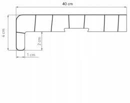 PARAPET PCV WEWNĘTRZNY BIAŁY 40 X 80