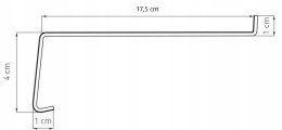 PARAPET ZEWNĘTRZNY SREBRNY 17,5 x 230
