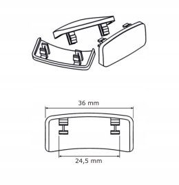 ZAŚLEPKI ODWODNIENIA OKIEN PVC 20SZT ANTRACYT RING