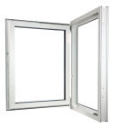 ALUCON OKNO PCV 800x1000 / 800 x 1000 mm Plastikowe 80x100 cm Zewnętrzny Złoty Dąb Lewe