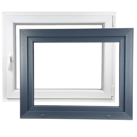 ALUCON OKNO PCV 1000x600 / 1000 x 600 mm Plastikowe 100x60 cm Zewnętrzny Antracyt Prawe ALUCON OKNO PCV 1000x600 / 1000 x 600 mm Plastikowe 100x60 cm Zewnętrzny Antracyt Prawe