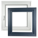 ALUCON OKNO PCV 600x600 / 600 x 600 mm Plastikowe 60x60 cm Zewnętrzny Antracyt Prawe ALUCON OKNO PCV 600x600 / 600 x 600 mm Plastikowe 60x60 cm Zewnętrzny Antracyt Prawe