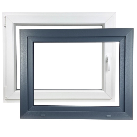 ALUCON OKNO PCV 900x500 / 900 x 500 mm Plastikowe 90x50 cm Zewnętrzny Antracyt Lewe ALUCON OKNO PCV 900x500 / 900 x 500 mm Plastikowe 90x50 cm Zewnętrzny Antracyt Lewe