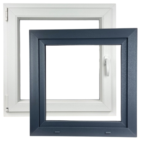 ALUCON OKNO PCV 1000x1000 / 1000 x 1000 mm Plastikowe 100x100 cm Zewnętrzny Antracyt Lewe ALUCON OKNO PCV 1000x1000 / 1000 x 1000 mm Plastikowe 100x100 cm Zewnętrzny Antracyt Lewe