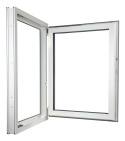ALUCON OKNO PCV 1000x1300 / 1000 x 1300 mm Plastikowe 100x130 cm Zewnętrzny Orzech Prawe