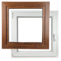 ALUCON OKNO PCV 600x600 / 600 x 600 mm Plastikowe 60x60 cm Zewnętrzny Orzech Lewe ALUCON OKNO PCV 600x600 / 600 x 600 mm Plastikowe 60x60 cm Zewnętrzny Orzech Lewe