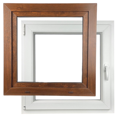 ALUCON OKNO PCV 900x900 / 900 x 900 mm Plastikowe 90x90 cm Zewnętrzny Orzech Lewe ALUCON OKNO PCV 900x900 / 900 x 900 mm Plastikowe 90x90 cm Zewnętrzny Orzech Lewe