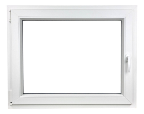 ALUCON OKNO PCV 900x800 / 900 x 800 mm Plastikowe 90x80 cm Zewnętrzny Orzech Lewe