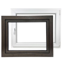 ALUCON OKNO PCV 700x600 / 700 x 600 mm Plastikowe 70x60 cm Zewnętrzny Ciemny Dąb Prawe ALUCON OKNO PCV 700x600 / 700 x 600 mm Plastikowe 70x60 cm Zewnętrzny Ciemny Dąb Prawe