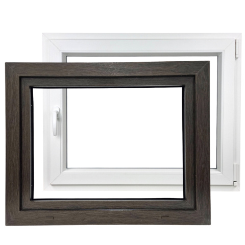 ALUCON OKNO PCV 700x600 / 700 x 600 mm Plastikowe 70x60 cm Zewnętrzny Ciemny Dąb Prawe ALUCON OKNO PCV 700x600 / 700 x 600 mm Plastikowe 70x60 cm Zewnętrzny Ciemny Dąb Prawe