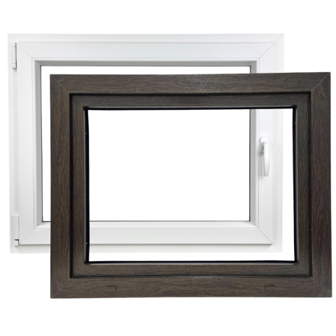 ALUCON OKNO PCV 900x700 / 900 x 700 mm Plastikowe 90x70 cm Zewnętrzny Ciemny Dąb Lewe ALUCON OKNO PCV 900x700 / 900 x 700 mm Plastikowe 90x70 cm Zewnętrzny Ciemny Dąb Lewe