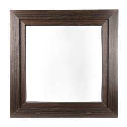 ALUCON OKNO PCV 1000x1000 / 1000 x 1000 mm Plastikowe 100x100 cm Zewnętrzny Ciemny Dąb Lewe