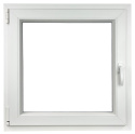 ALUCON OKNO PCV 1000x1000 / 1000 x 1000 mm Plastikowe 100x100 cm Zewnętrzny Ciemny Dąb Lewe