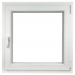 ALUCON OKNO PCV 120x120 / 1200x1200 mm Białe Prawe 2 Szyby 76mm